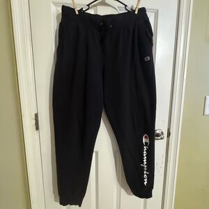 Champion Black Joggers with Logo